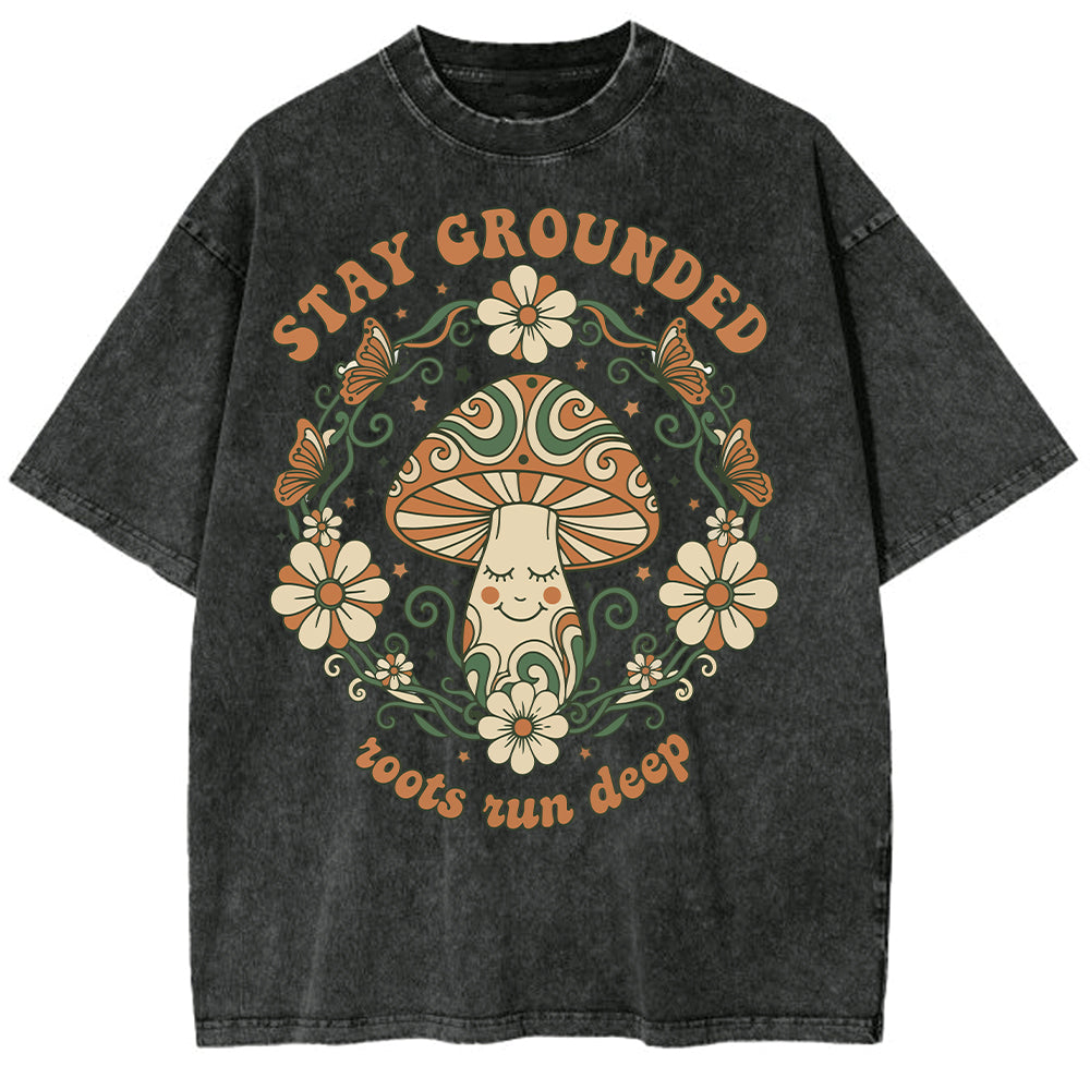 Stay Grounded Oversize Washed T-shirt