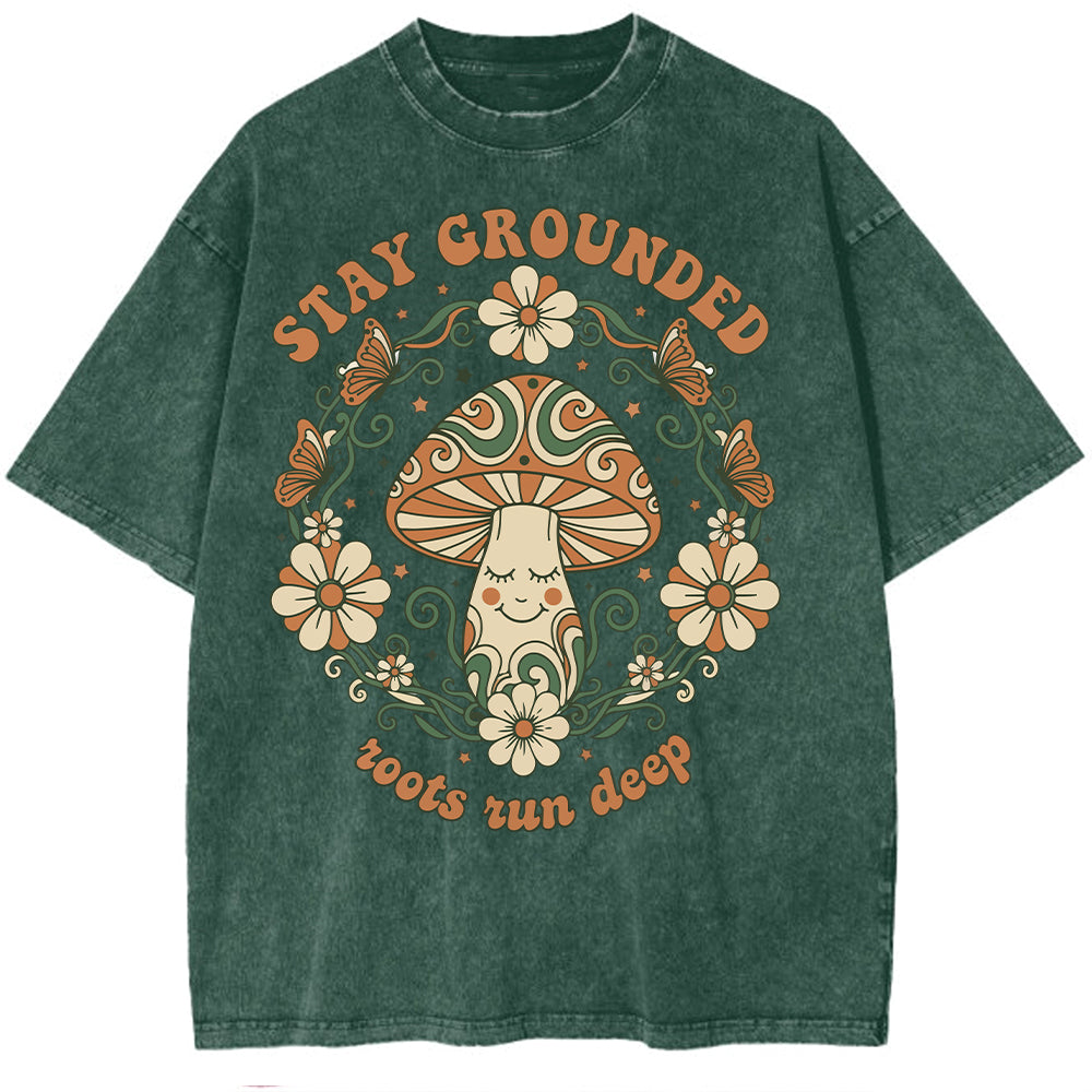 Stay Grounded Oversize Washed T-shirt