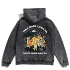 Dance More Dances Washed Oversized Hoodie